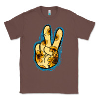 Chestnut Yellow Glitter Sunflower Peace Sign Classic Tee - Jasminsmagicworld