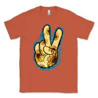 Copper Yellow Glitter Sunflower Peace Sign Classic Tee - Jasminsmagicworld