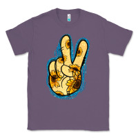 Lavender Yellow Glitter Sunflower Peace Sign Classic Tee - Jasminsmagicworld
