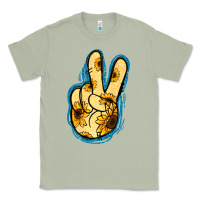 Matcha Yellow Glitter Sunflower Peace Sign Classic Tee - Jasminsmagicworld