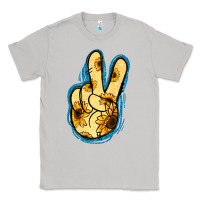 Moon Dust Yellow Glitter Sunflower Peace Sign Classic Tee - Jasminsmagicworld
