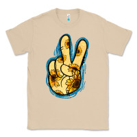Mushroom Yellow Glitter Sunflower Peace Sign Classic Tee - Jasminsmagicworld