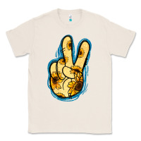Natural Yellow Glitter Sunflower Peace Sign Classic Tee - Jasminsmagicworld
