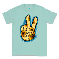 Yellow Glitter Sunflower Peace Sign Classic Tee | Teevron