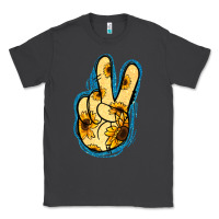 Smoke Yellow Glitter Sunflower Peace Sign Classic Tee - Jasminsmagicworld