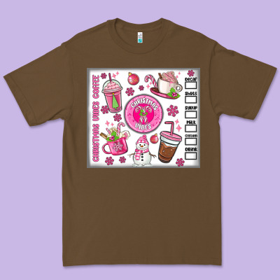 Christmas Vibes Coffee Premium Tee Designed By Maliassmallbusiness