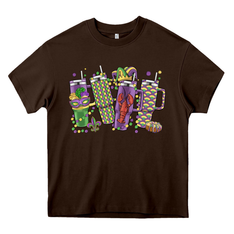 Mardi Gras Coffee Heavy Core Tee by MaliasSmallBusiness | Teevron