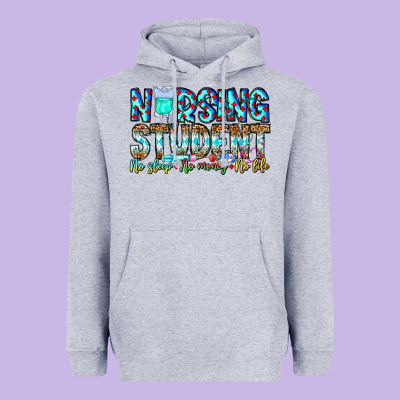 Nursing Student No Sleep No Money No Life Heavyweight Hoodie Designed By Cowhidedigitalart