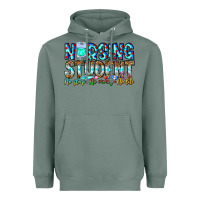 Sage Nursing Student No Sleep No Money No Life Heavyweight Hoodie - CowhideDigitalArt