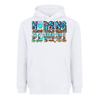 White Nursing Student No Sleep No Money No Life Heavyweight Hoodie - CowhideDigitalArt
