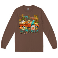 Chestnut Fall Thankful and blessed Long Sleeve Tee - NancyCooperArtShop