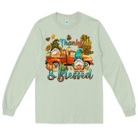 Matcha Fall Thankful and blessed Long Sleeve Tee - NancyCooperArtShop