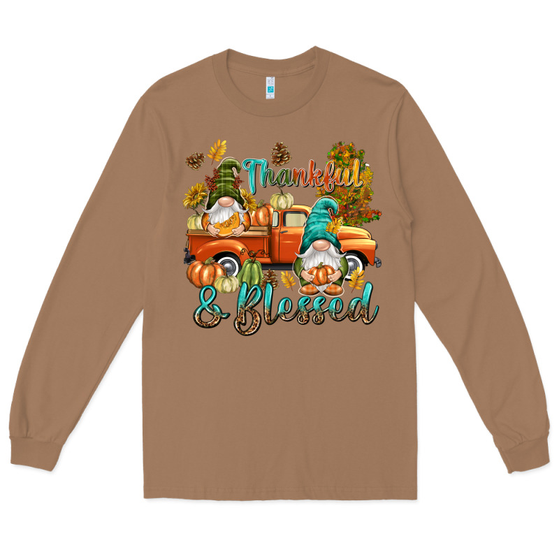 Fall Thankful And Blessed Long Sleeve Tee by NancyCooperArtShop | Teevron