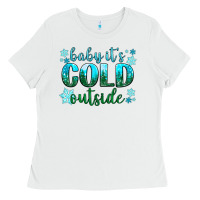 White baby its cold outside Ladies Tee - NancyCooperArtShop