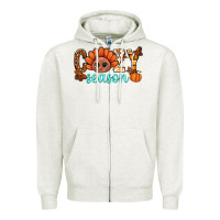 Oatmeal Heather turkey cozy season thanksgiving bbs Zipper Hoodie - BundleAndBundleShop