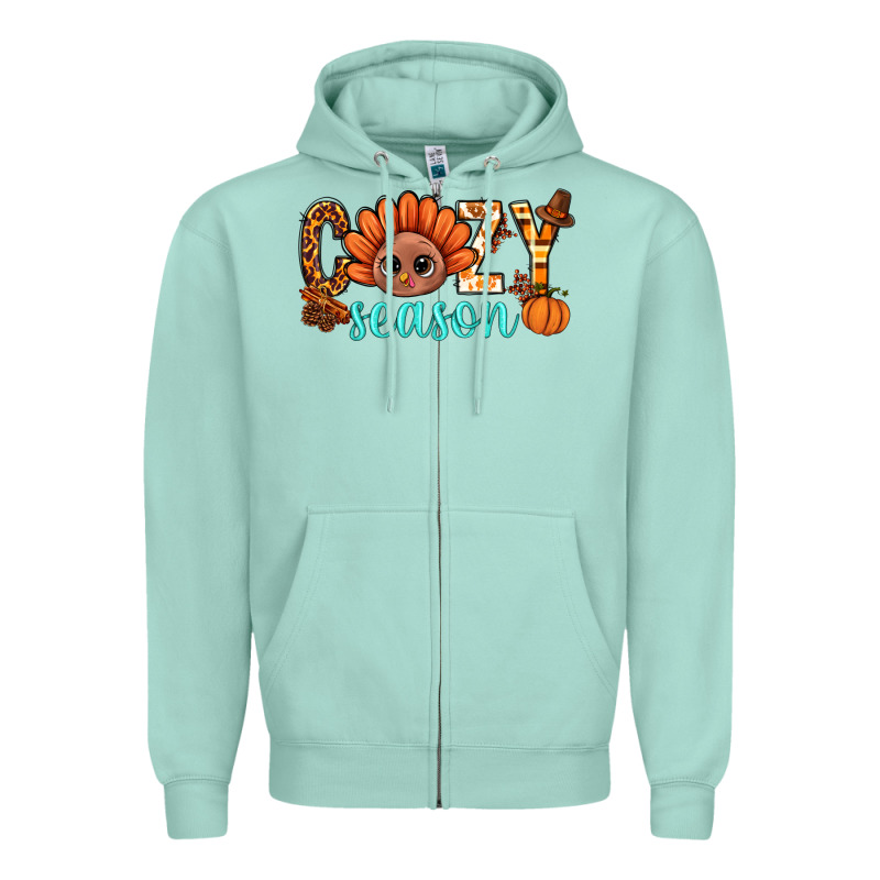 Turkey Cozy Season Thanksgiving Bbs Zipper Hoodie by BundleAndBundleShop | Teevron