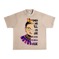French Oak RBG Ruth Bader Ginsburg Women Belong In All Places Urban Heavy Tee - Bettercallsaul