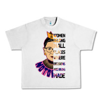 Lunar Rock RBG Ruth Bader Ginsburg Women Belong In All Places Urban Heavy Tee - Bettercallsaul