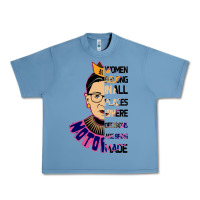 Pebble Blue RBG Ruth Bader Ginsburg Women Belong In All Places Urban Heavy Tee - Bettercallsaul