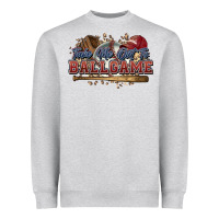 Heather Grey Take me out to ball game baseball Heavyweight Sweatshirt - HowdyJamesFarm