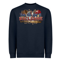 Navy Take me out to ball game baseball Heavyweight Sweatshirt - HowdyJamesFarm