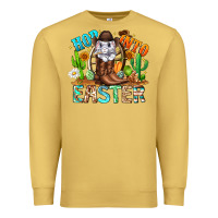 Antique Gold Hop Into Easter Bunny Western Premium Sweatshirt - CowhideDigitalArt