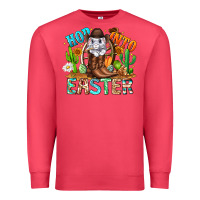 Cardinal Hop Into Easter Bunny Western Premium Sweatshirt - CowhideDigitalArt