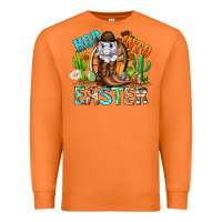 Carrot Hop Into Easter Bunny Western Premium Sweatshirt - CowhideDigitalArt