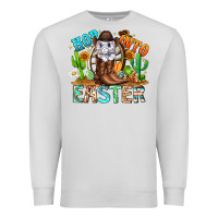 Dove Grey Hop Into Easter Bunny Western Premium Sweatshirt - CowhideDigitalArt