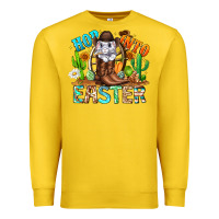 Lemon Hop Into Easter Bunny Western Premium Sweatshirt - CowhideDigitalArt