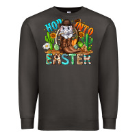 Smoke Hop Into Easter Bunny Western Premium Sweatshirt - CowhideDigitalArt