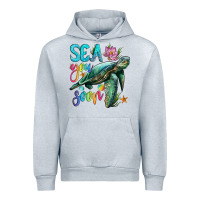 Heather Grey sea you soon with sea turtle Urban Hoodie - Artiststas