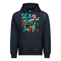 Navy sea you soon with sea turtle Urban Hoodie - Artiststas