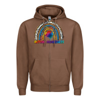 Chestnut Autism Awareness rainbow Zipper Hoodie - FaDigitalArtStudio