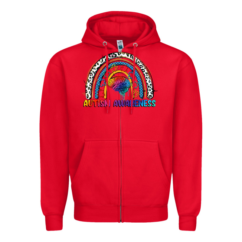 Autism Awareness Rainbow Zipper Hoodie by FaDigitalArtStudio | Teevron