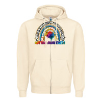 Sandshell Autism Awareness rainbow Zipper Hoodie - FaDigitalArtStudio