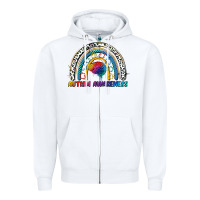 White Autism Awareness rainbow Zipper Hoodie - FaDigitalArtStudio