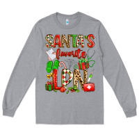 Heather Grey santa's favorite lpn Long Sleeve Tee - texasbilliewilder