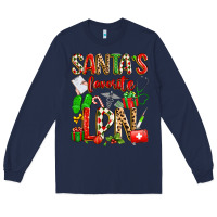 Navy santa's favorite lpn Long Sleeve Tee - texasbilliewilder