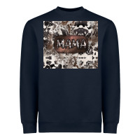 Navy mama cowhide cowgirl Heavyweight Sweatshirt - CowGirlArtShop