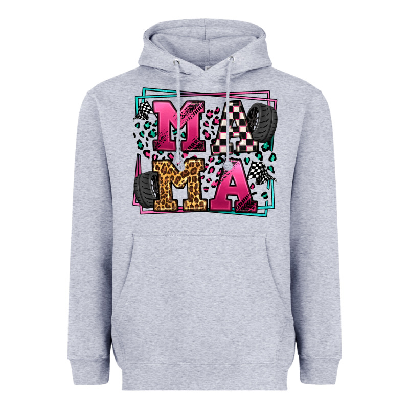 Racing Leopard Frame Mama Mother's Day Heavyweight Hoodie by LillyAllenDesigns | Teevron