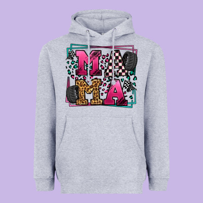 Racing Leopard Frame Mama Mother's Day Heavyweight Hoodie Designed By Lillyallendesigns