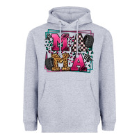 Heather Grey Racing leopard frame mama Mother's Day Heavyweight Hoodie - LillyAllenDesigns