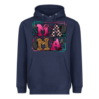 Navy Racing leopard frame mama Mother's Day Heavyweight Hoodie - LillyAllenDesigns
