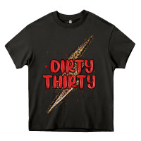 Asphalt dirty thirty lightning bolt Heavy Core Tee - MaliasSmallBusiness