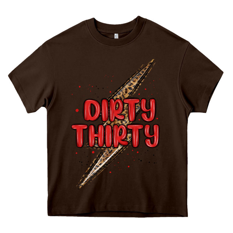 Dirty Thirty Lightning Bolt Heavy Core Tee by MaliasSmallBusiness | Teevron
