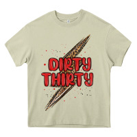 Mossy dirty thirty lightning bolt Heavy Core Tee - MaliasSmallBusiness