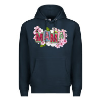 Navy Mother's Day mama Premium Hoodie - FaDigitalArtStudio