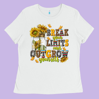 Break Your Limits And Outgrow Yourself Ladies Tee Designed By Nancycooperartshop