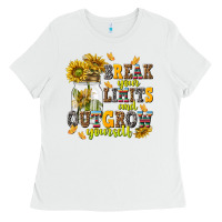 White break your limits and outgrow yourself Ladies Tee - NancyCooperArtShop